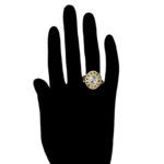 Set cercei și inel Dina placat cu aur 14K